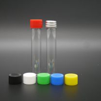 4 ml Weißglasröhrchen mit Kunststoff-Schraubverschluß, schwarz - 9444-0-BL