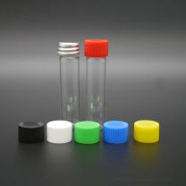 3 ml Weißglasröhrchen mit Kunststoff-Schraubverschluß, rot - 9333-0-R